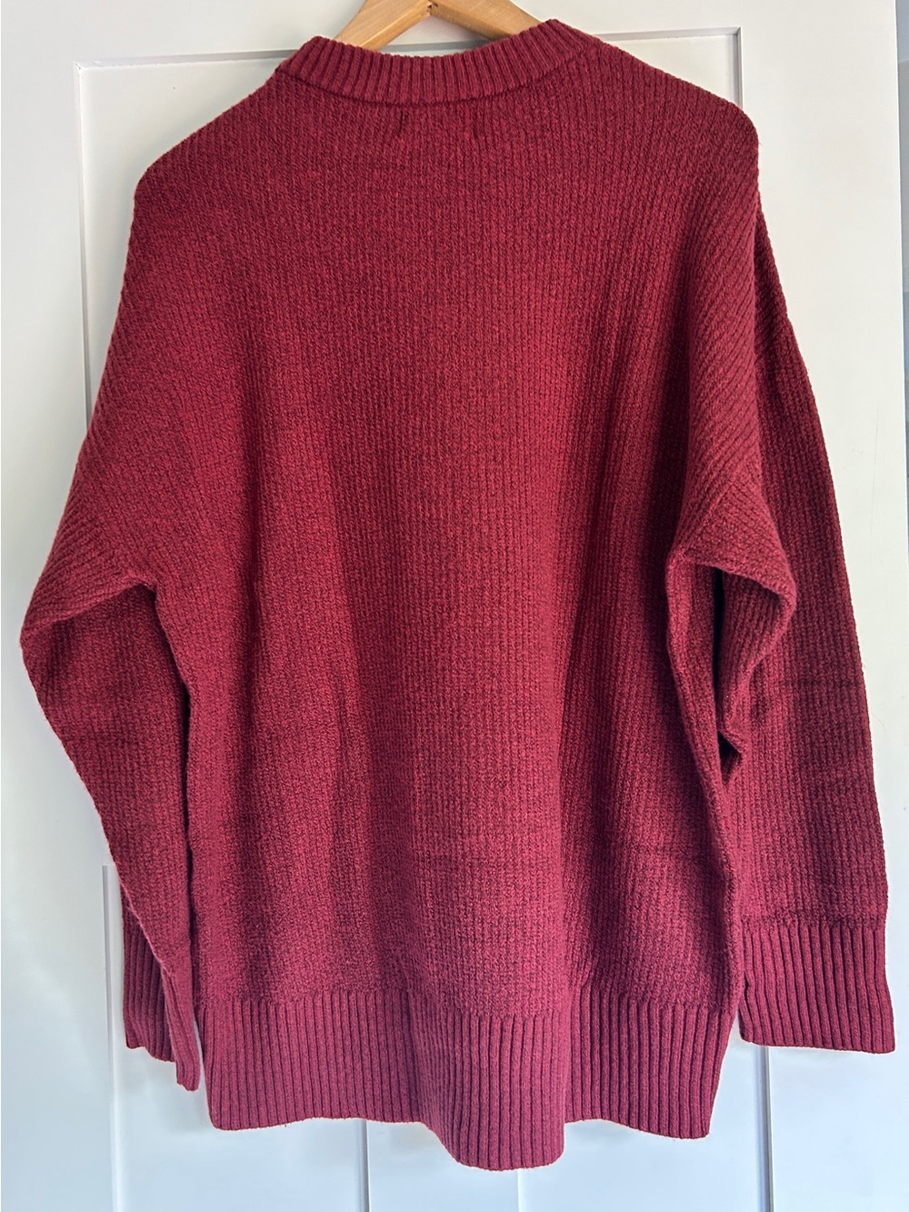 Old Navy Burgundy Ribbed Crewneck Sweater